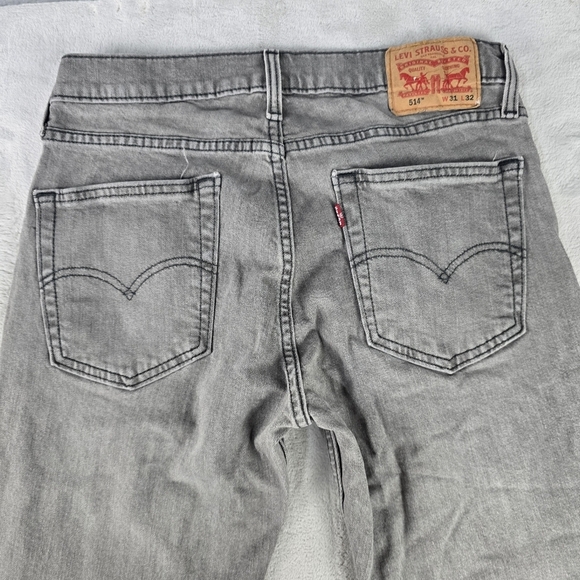 Levis 514 Gray Slim Straight 30x30 Jeans - Picture 7 of 9